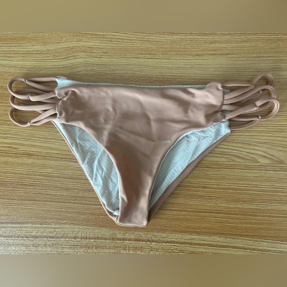 Acacia Swimwear Bikini in Light Pink and Cream